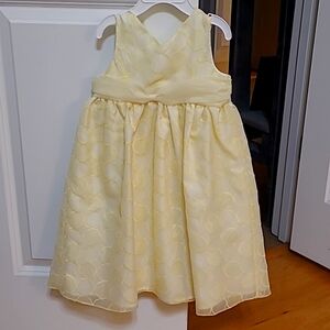 Cherokee Baby Girls Formal Dress. Light Yellow Sz 2T